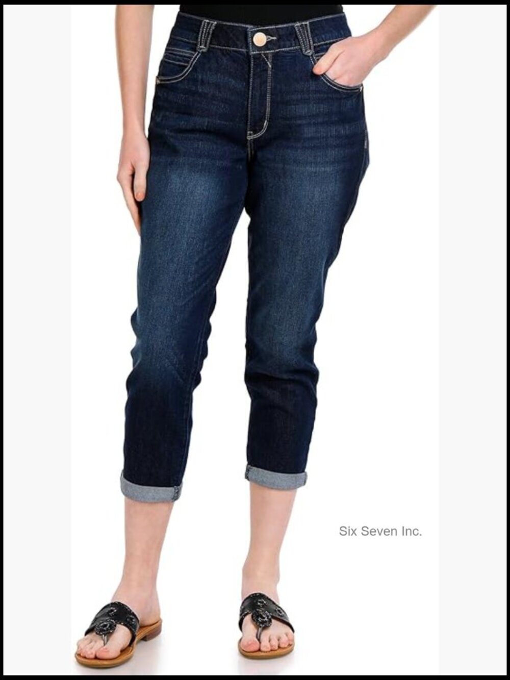 Petite Ab Solution Crop Stretch Denim Jeans